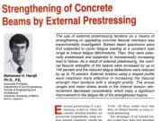 Strengthening of Concrete Beams by External Prestressing