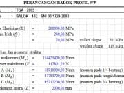 Desain Balok WF-SNI 2002-1