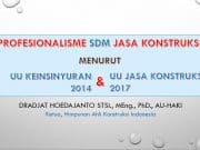 Profesionalisme SDM Jasa Konstruksi