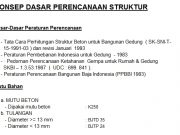 PERHITUNGAN GEMPA UNTUK KOLOM, BALOK DAN PLAT (1)