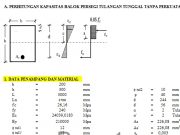 PERHITUNGAN KAPASITAS BALOK (BALOK T, BALOK PERSEGI)
