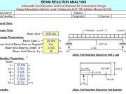 “BMREACT” ALLOWABLE STEEL BEAM END REACTION