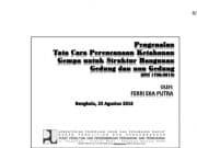 PENGENALAN TATA CARA PERENCANAAN KETAHANAN GEMPA UNTUK STRUKTUR BANGUNAN GEDUNG DAN NON GEDUNG