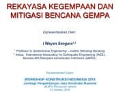 REKAYASA KEGEMPAAN DAN MITIGASI BENCANA GEMPA