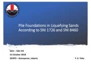 FILE PONDASTIONS IN LIQUEFYING SANDS ACCORDING TO SNI 1726 AND SNI 8460