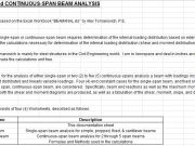 Continuous and Single-Span Beam Analysis