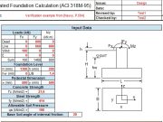 Isolated Foundation Calculation (ACI 318M-95)