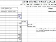 Pipe design sheet of watercourse lift scheme
