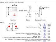 CRACK WIDTH CALCULATIONS – FLEXURE