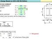 WF Base Plate Design Based on AISC-ASD 9th Edition