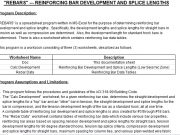 “REBARS” REINFORCING BAR DEVELOPMENT AND SPLICE LENGTHS