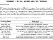 “IBC2000E” IBC 2000 SEISMIC ANALYSIS PROGRAM