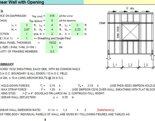 Wood Shear Wall with Opening