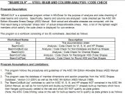 “BEAMCOL9” STEEL BEAM AND COLUMN ANALYSIS / CODE CHECK