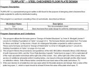 “FLRPLATE” STEEL CHECKERED FLOOR PLATE DESIGN