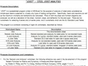 “JOIST” STEEL JOIST ANALYSIS