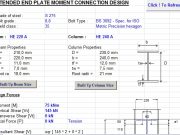 EXTENDED END PLATE MOMENT CONNECTION DESIGN