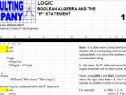 LOGIC BOOLEAN ALGEBRA AND THE “IF” STATEMENT
