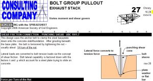 BOLT GROUP PULLOUT EXHAUST STACK”ENGINEERING with the SPREADSHEET ...