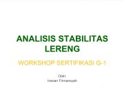 Analisis Stabilitas Lereng