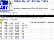 AUTOCAD 2000 LISP ROUTINES