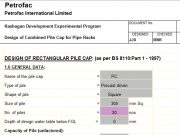 Design of Combined Pile Cap for Pipe Racks