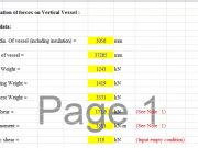 Calculation of forces on Vertical Vessel :
