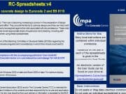 MENU RC-Spreadsheets:v4 for concrete design to Eurocode 2 and BS 8110