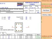 SYMMETRICALLY REINFORCED RECTANGULAR COLUMN DESIGN, BENT ABOUT TWO AXES TO BS 8110:1997