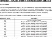 “XBRACING” — ANALYSIS OF BENTS WITH TENSION-ONLY X-BRACING