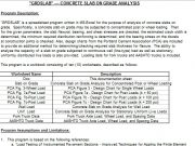 “GRDSLAB” — CONCRETE SLAB ON GRADE ANALYSIS