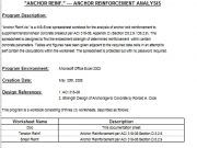 “ANCHOR REINF.” — ANCHOR REINFORCEMENT ANALYSIS