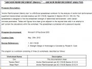 “ANCHOR REINFORCEMENT (Metric).” — ANCHOR REINFORCEMENT ANALYSIS
