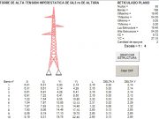 CALCULATION OF PLANE TRUSSES”TORRE DE ALTA TENSION HIPERESTATICA DE 54,3 m DE ALTURA”