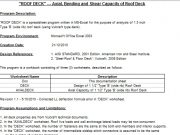 “ROOF DECK” — Axial, Bending and Shear Capacity of Roof Deck