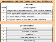 Stresses Beneath Pads Under Eccentric Loads, Shears and Moments