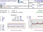 ONE WAY SOLID CONCRETE SLAB DESIGN to BS 8110:2005 Table 3.12