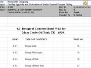Design of Concrete Bund Wall for Main Crude Oil Tank TK – 1526.