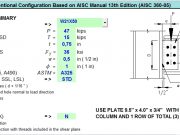 Beam Connection of Conventional Configuration Based on AISC Manual 13th Edition (AISC 360-05)