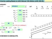 Steel Beam Design with Gravity Loading Based on AISC Manual 13th Edition (AISC 360-05)