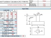 Isolated Foundation Calculation (ACI 318M-95)