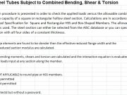 Allowable Combined Bending Shear and Torsion