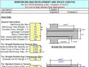 REINFORCING BAR DEVELOPMENT AND SPLICE LENGTHS