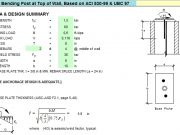 Design for Bending Post at Top of Wall, Based on ACI 530-99 & UBC 97