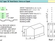 Vertical Load Capacity for 1 1/2″ type “B” Roof Deck / Verco or Equal