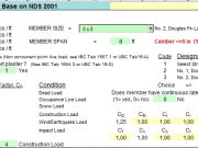 Wood Beam Design Base on NDS 2001