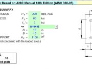 WF Base Plate Design Based on AISC Manual 13th Edition (AISC 360-05)