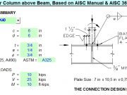 Connection Design for Column above Beam, Based on AISC Manual & AISC 360-05