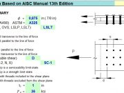 Bolts Connection Design Based on AISC Manual 13th Edition