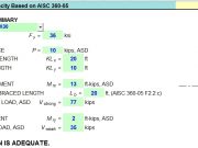 Channel Steel Member Capacity Based on AISC 360-05